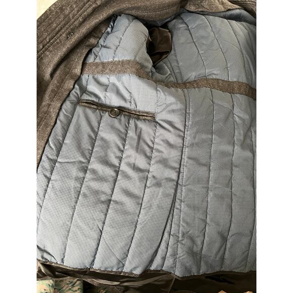 Hart Schaffner Marx Men's Jacket Coat S Overcoat Removable Liner Leather Trim - Picture 7 of 11